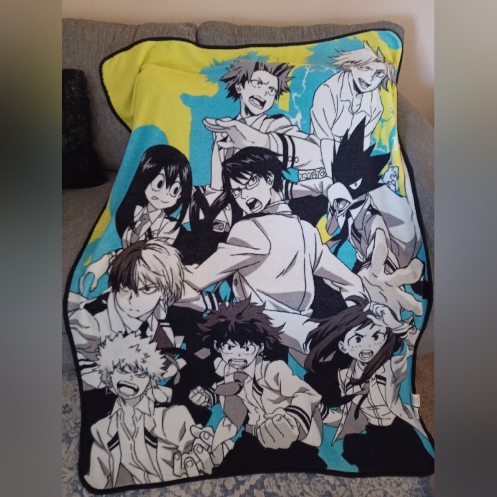 My Hero Academia anime fleece throw 42"x58"